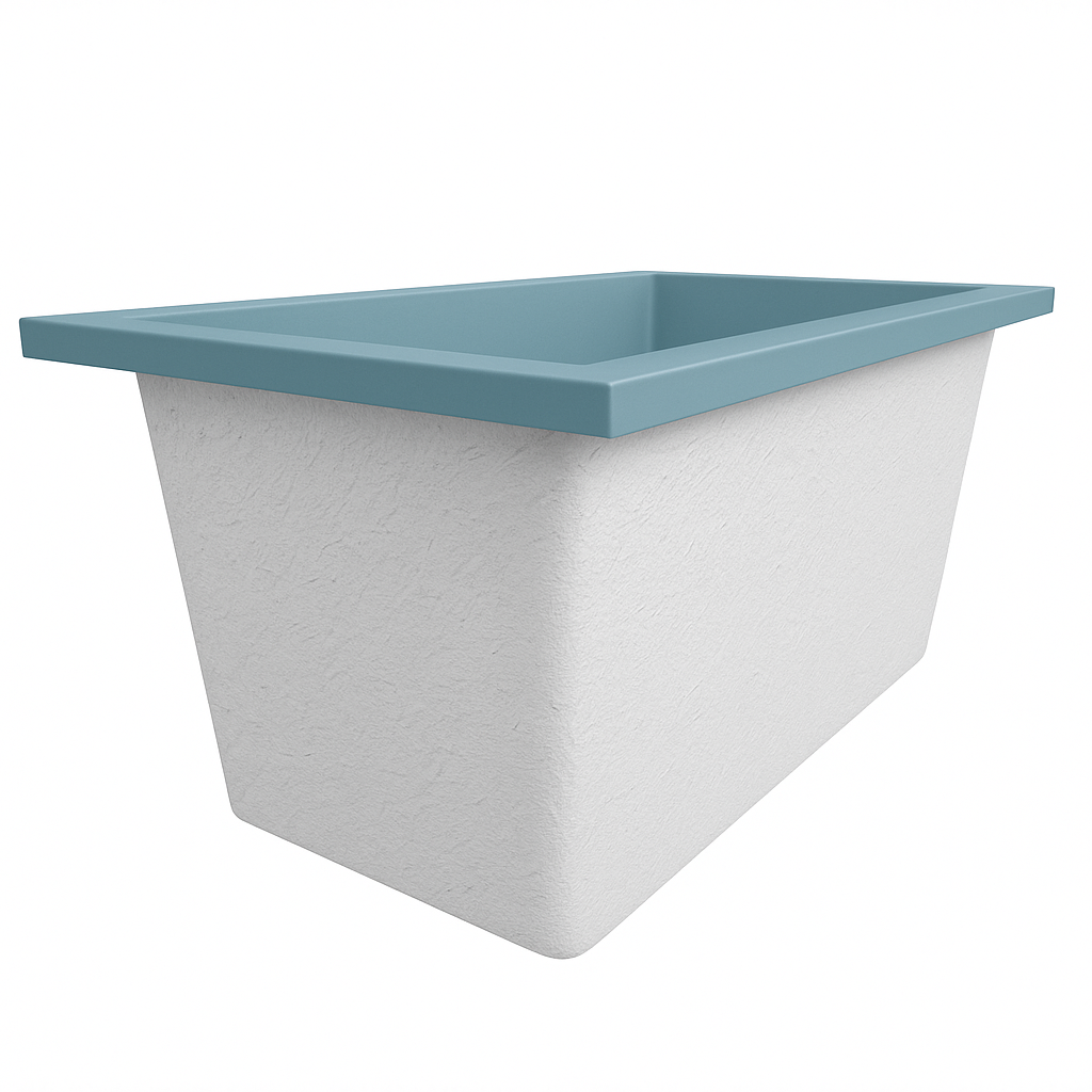 Omnitub 1250 x 750 Deep Soaking Bathtub – 600mm Internal Depth – Rectangular