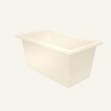 Omnitub 1350 x 750 handmade deep soaking tub 600mm depth in Creamy White