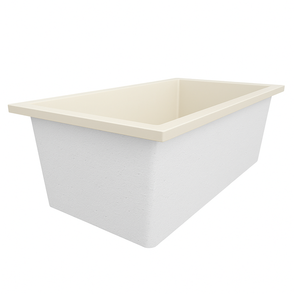 Omnitub Deluxe 1750 x 950 handmade UK deep soaking tub 600mm depth wide rectangular - dimensions overview 2