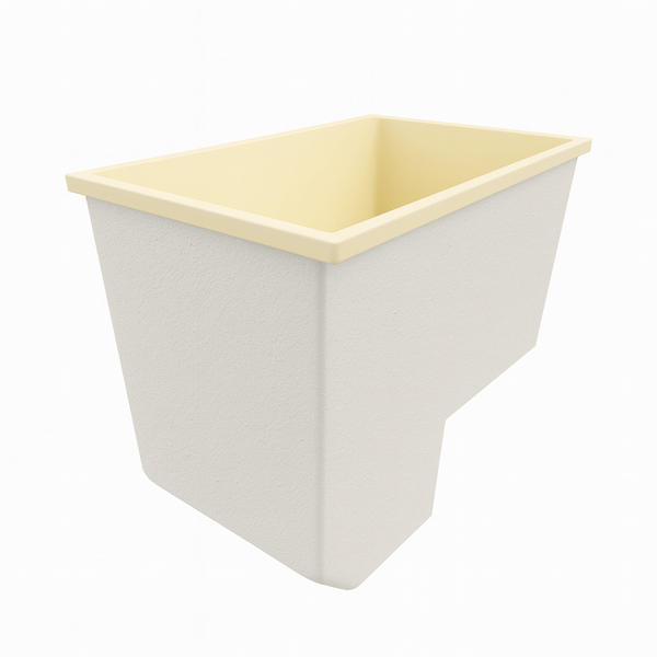 Omnitub 1100 x 700 handmade UK seated soaking tub 1000mm depth rectangular - feature highlight 2