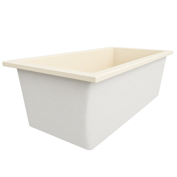 Omnitub 1900 x 900 UK deep soaking tub 600mm depth rectangular - side angle 2