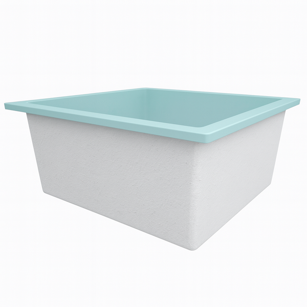 Omnitub 1600 x 1600 deep soaking tub 600mm depth extra large square - finish and texture 2