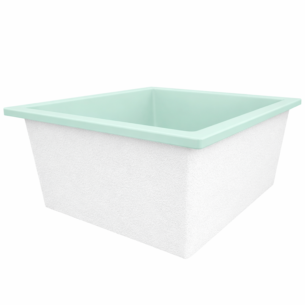 1400 L x 1200 W x 625 H. Bain profond. Omnitub Duo Flow