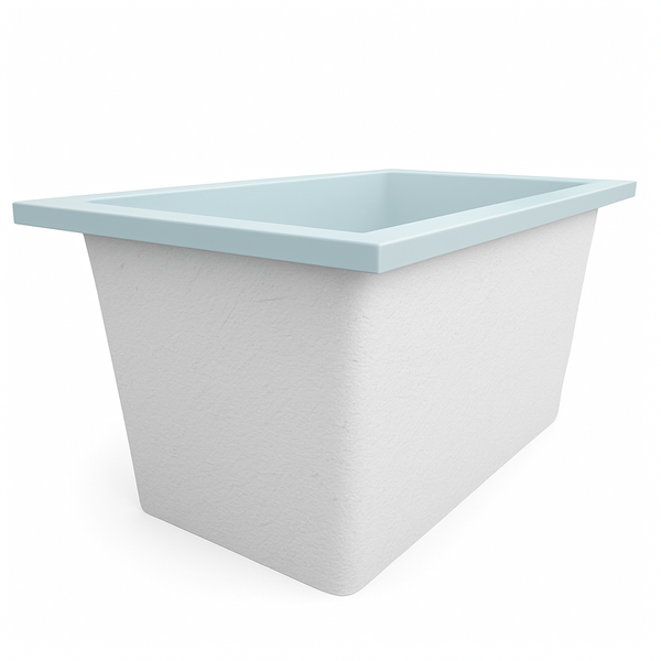 Omnitub Solo Supreme 1250 x 850 UK deep soaking tub 600mm depth rectangular - styled setting 2