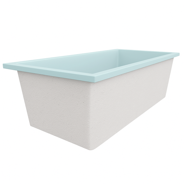 Omnitub 1900 x 900 UK deep soaking tub 600mm depth rectangular - top-down view 2