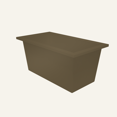 Omnitub 1350 x 750 handmade deep soaking tub 600mm depth in Dark Olive