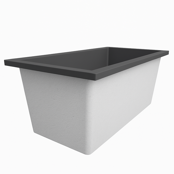 Omnitub 1500 x 800 handmade UK deep soaking tub 600mm depth rectangular - installed in bathroom 3