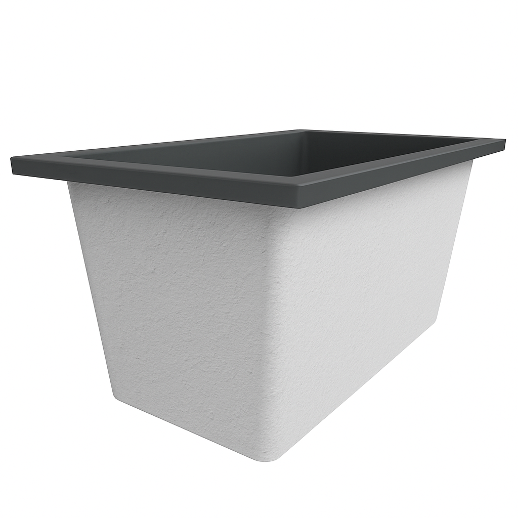 Omnitub 1250 x 750 Deep Soaking Bathtub – 600mm Internal Depth – Rectangular