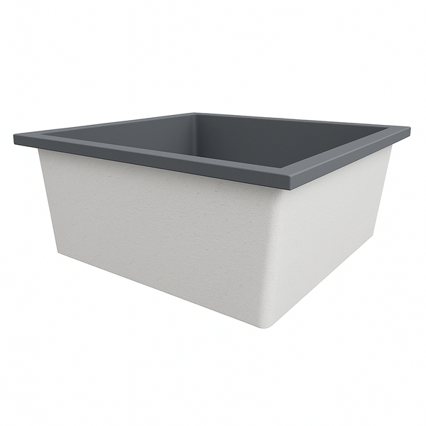Omnitub 1400 x 1400 deep soaking tub 600mm depth square - colour detail 2