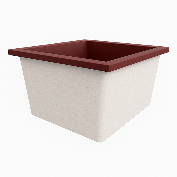 Omnitub Duo Square 1050 x 1050 deep soaking tub 600mm depth square - interior detail 3
