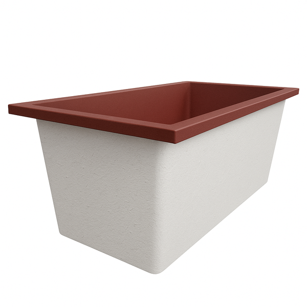 Omnitub 1500 x 800 deep soaking tub 600mm depth rectangular - styled setting 2