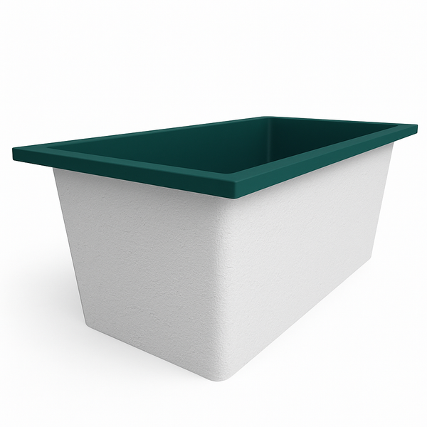 Omnitub 1500 x 800 handmade UK deep soaking tub 600mm depth rectangular - lifestyle setting 3