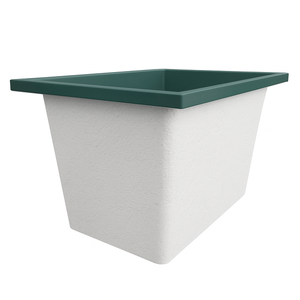 Omnitub Solo Max 1050 x 800 handmade UK deep soaking tub 600mm depth rectangular - configuration detail 2