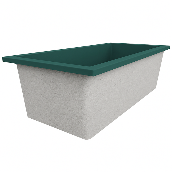 Omnitub 1900 x 900 UK deep soaking tub 600mm depth rectangular - close-up detail 2