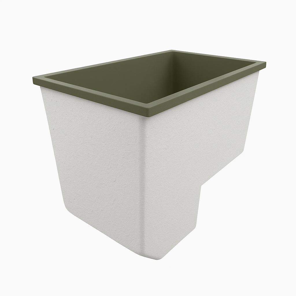 Deep Bathtub With Seat 1100 L x 700 W x 1000 Depth Handmade by Omnitub
