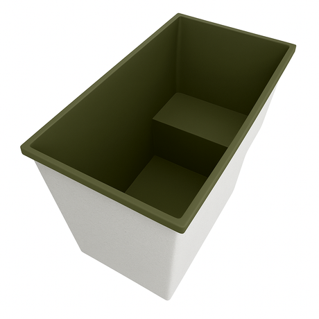 Deep Bathtub With Seat 1495 L x 800 W x 1000 Depth Handmade by Omnitub