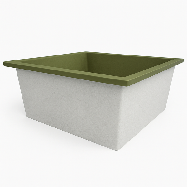 Omnitub 1400 x 1400 deep soaking tub 600mm depth square - configuration detail 2