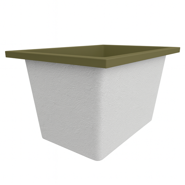 Omnitub Solo Max 1050 x 800 handmade UK deep soaking tub 600mm depth rectangular - product overview 2