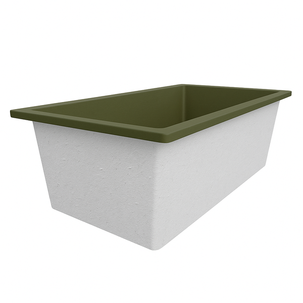Omnitub Deluxe 1750 x 950 handmade UK deep soaking tub 600mm depth wide rectangular - design feature 2