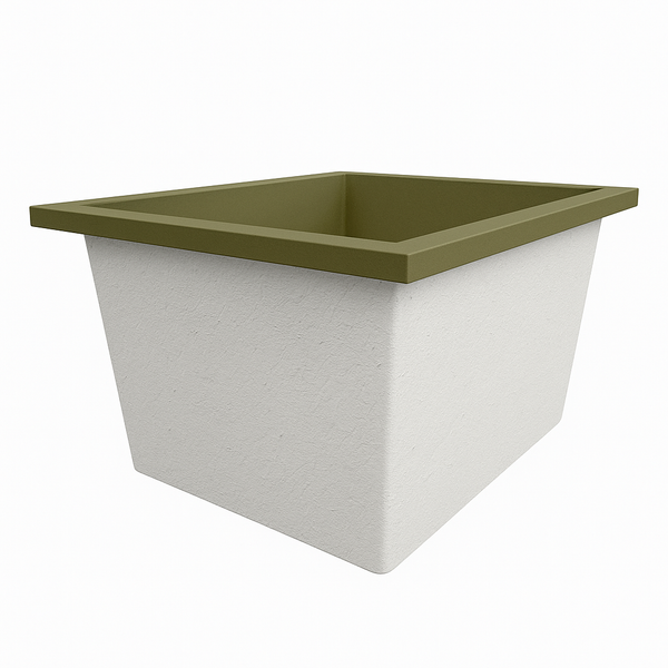 Omnitub Solo Extra 1150 x 900 handmade UK deep soaking tub 600mm depth rectangular - side angle 4