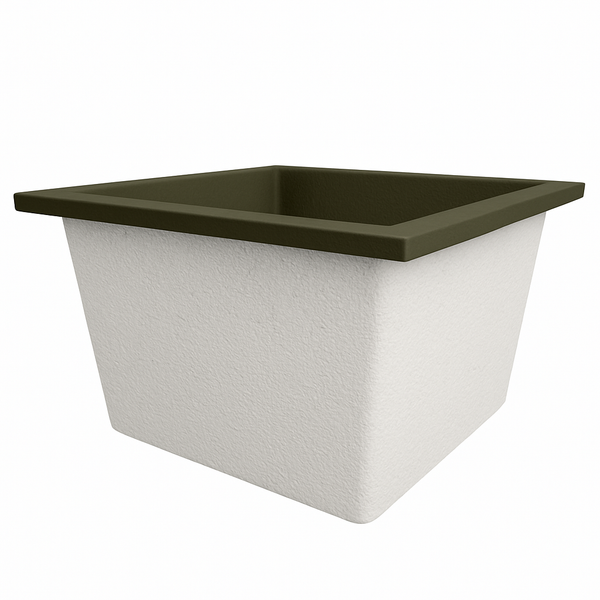 Omnitub Duo Square 1050 x 1050 deep soaking tub 600mm depth square - close-up detail 3