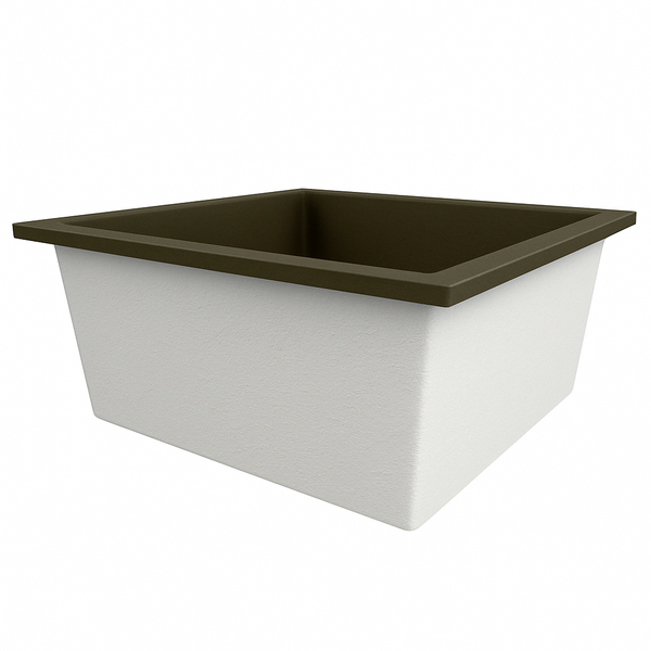 Omnitub 1200 x 1200 deep soaking tub 600mm depth square - styled setting 2