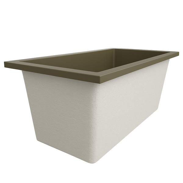 Omnitub 1500 x 800 handmade UK deep soaking tub 600mm depth rectangular - bathroom installation 3