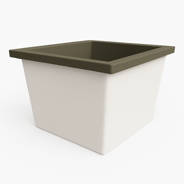 Omnitub Solo Extra 1150 x 900 handmade UK deep soaking tub 600mm depth rectangular - top-down view 4
