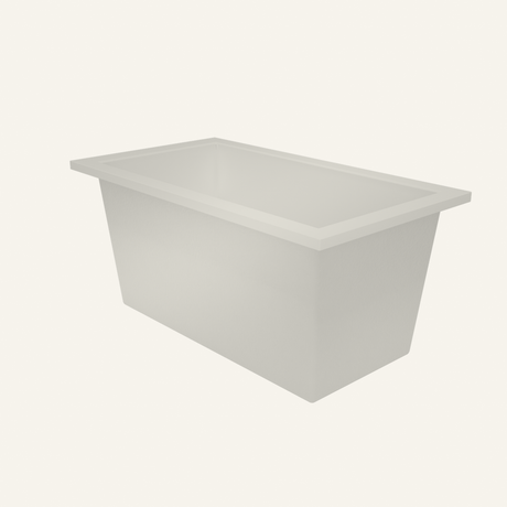 Omnitub 1350 x 750 handmade deep soaking tub 600mm depth in Dawn Grey