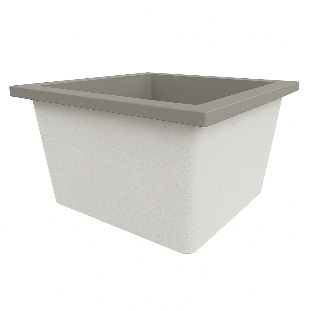 Deep Bathtub 1050 L x 1050 W x 600 Soaking Depth Handmade by Omnitub