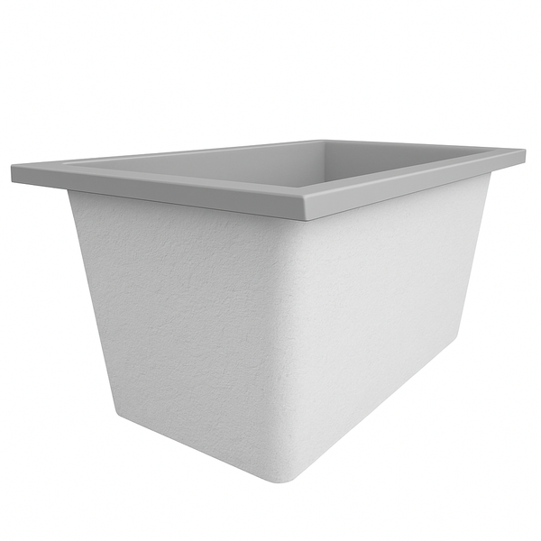 Omnitub Solo Supreme 1250 x 850 UK deep soaking tub 600mm depth rectangular - side angle 3
