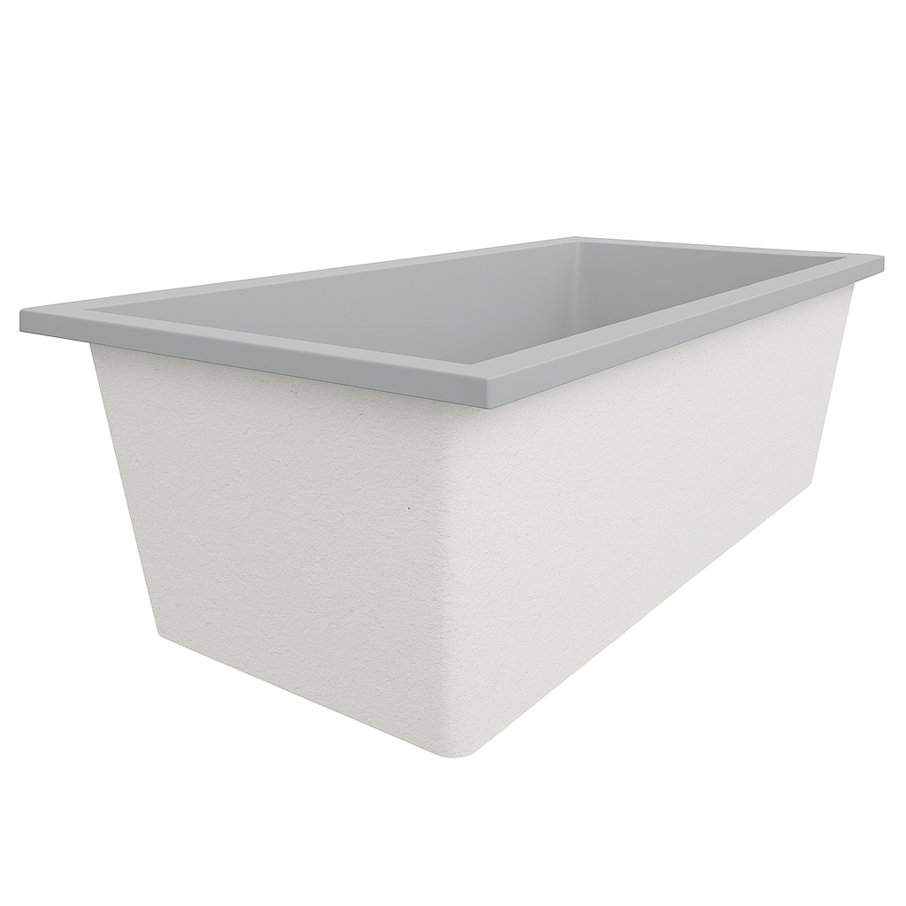 Deep Bathtub 1900 L x 900 W x 600 Soaking Depth Handmade by Omnitub