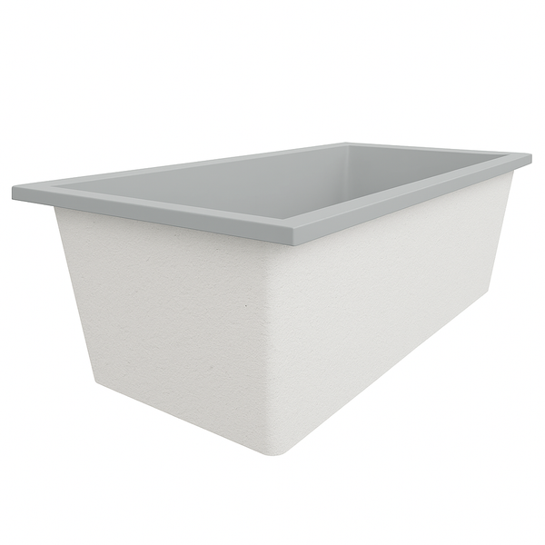 Omnitub 1900 x 900 UK deep soaking tub 600mm depth rectangular - finish and texture 2