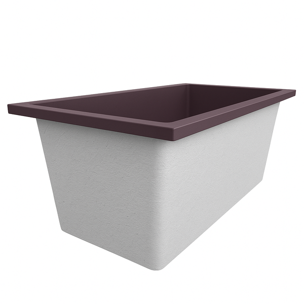 Omnitub 1500 x 800 handmade UK deep soaking tub 600mm depth rectangular - product detail 3