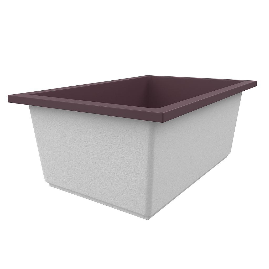 1300 x 950 Deep Soaking Tub – 600mm Depth – Rectangular – Omnitub