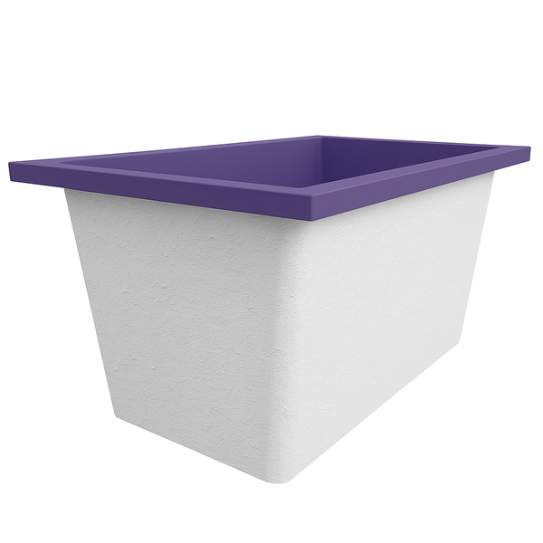 Omnitub Solo Supreme 1250 x 850 UK deep soaking tub 600mm depth rectangular - top-down view 3