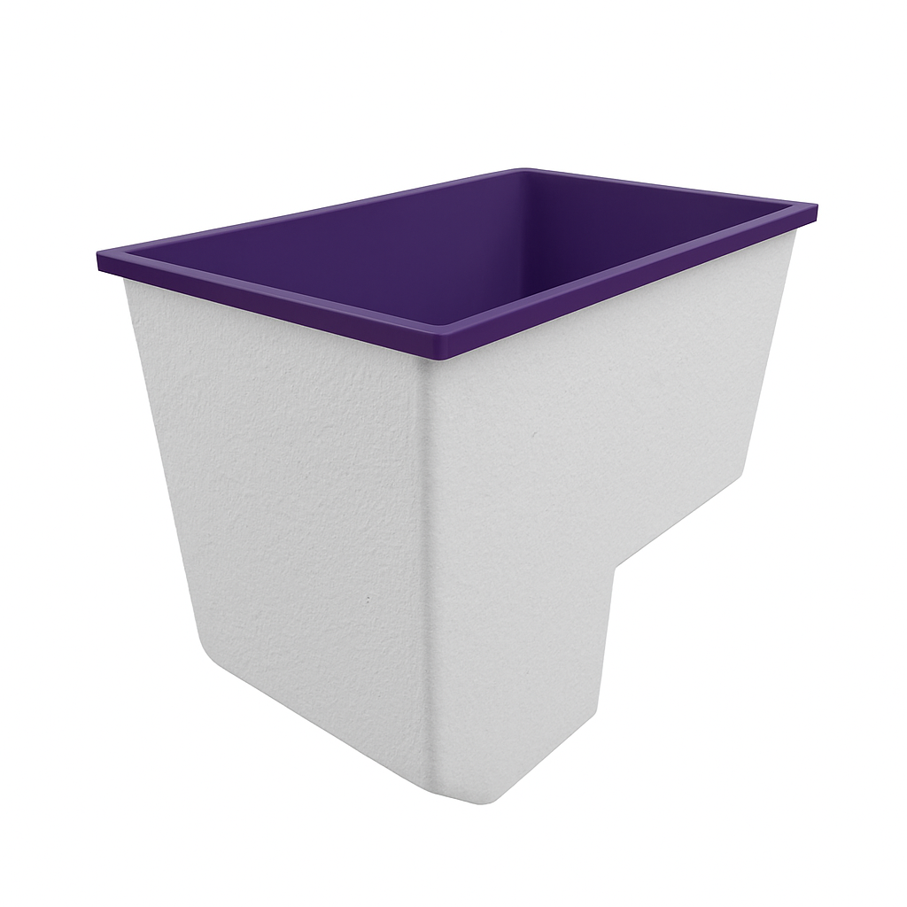 Deep Bathtub With Seat 1100 L x 700 W x 1000 Depth Handmade by Omnitub