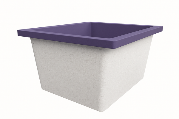 Omnitub Solo Extra 1150 x 900 handmade UK deep soaking tub 600mm depth rectangular - close-up detail 4