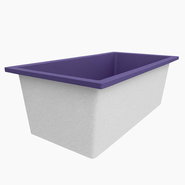 Omnitub Deluxe 1750 x 950 handmade UK deep soaking tub 600mm depth wide rectangular - configuration detail 2