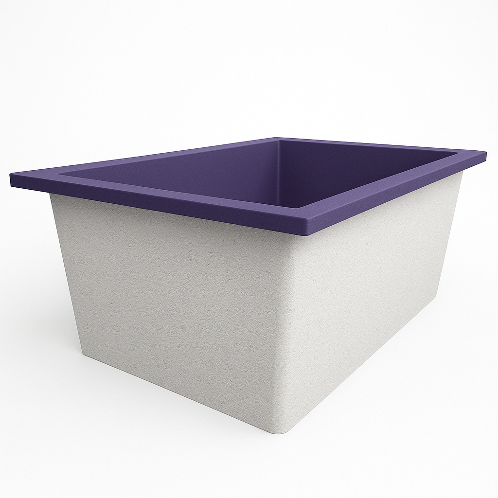 Omnitub Solo Extreme 1600 x 1050 handmade UK deep soaking tub 600mm depth wide rectangular - close-up detail 4