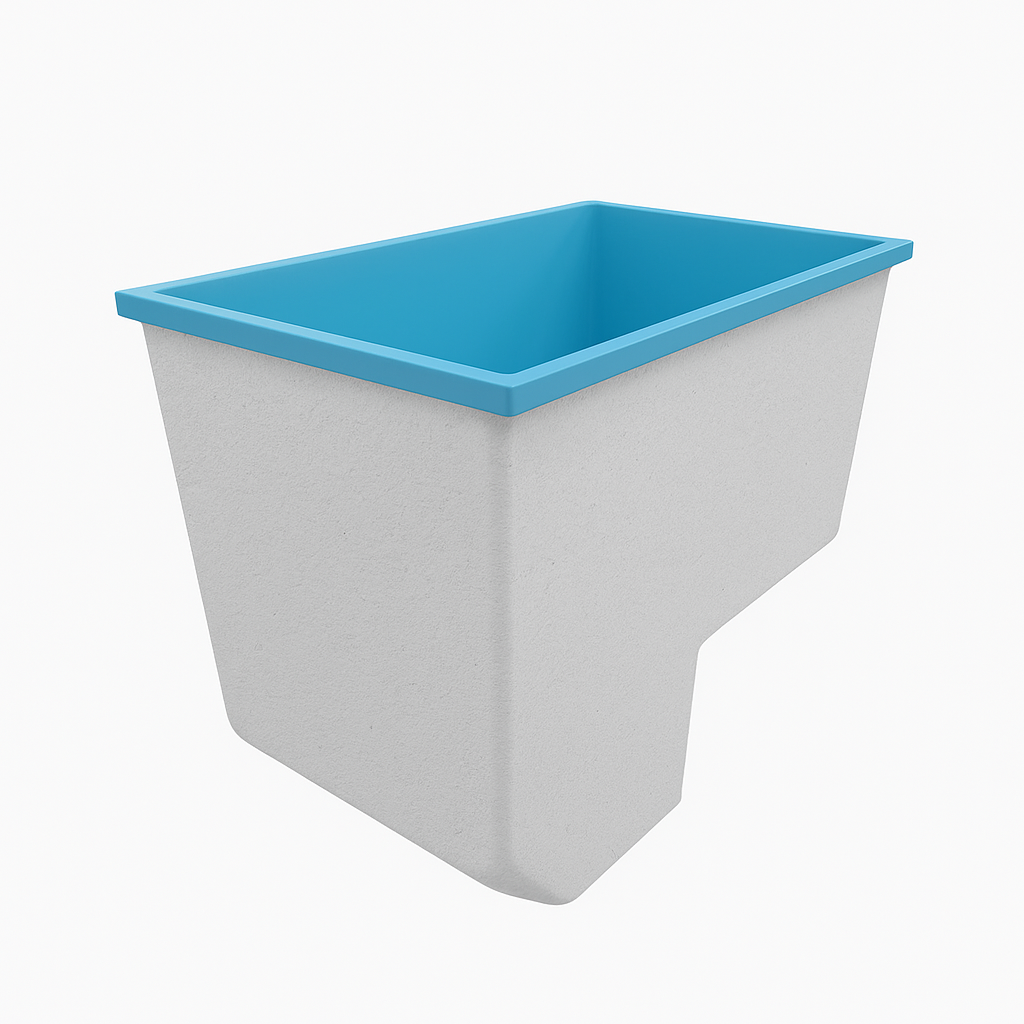 Deep Bathtub With Seat 1100 L x 700 W x 1000 Depth Handmade by Omnitub