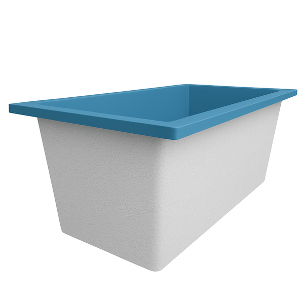 Omnitub 1500 x 800 handmade UK deep soaking tub 600mm depth rectangular - design feature 3