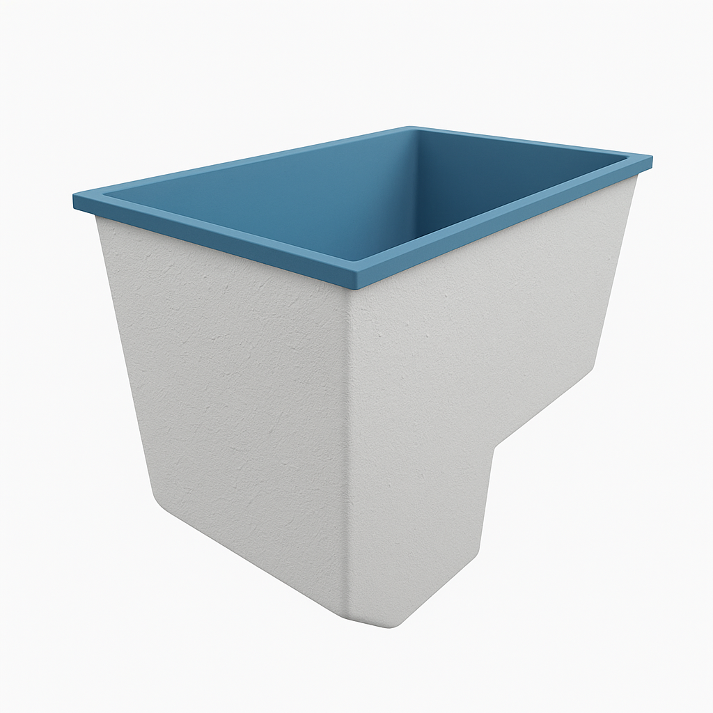 Deep Bathtub With Seat 1100 L x 700 W x 1000 Depth Handmade by Omnitub