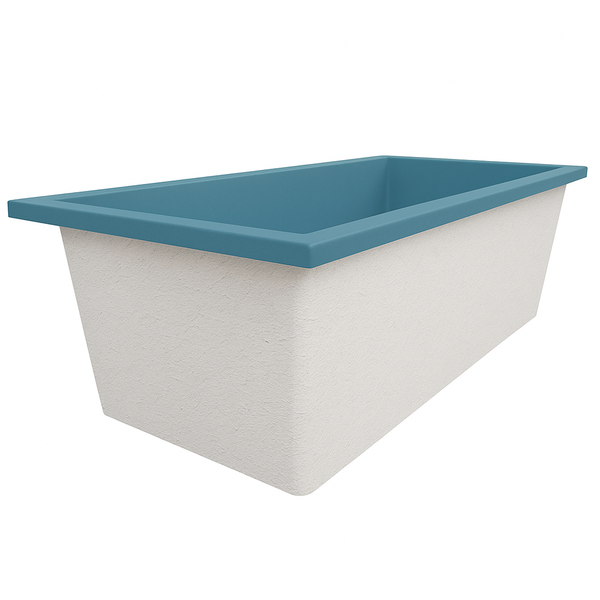Omnitub 1900 x 900 UK deep soaking tub 600mm depth rectangular - alternate angle 2