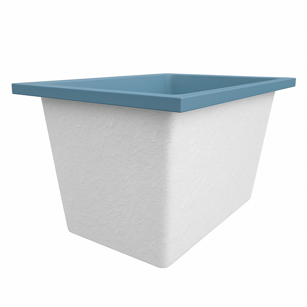 Omnitub Solo Max 1050 x 800 handmade UK deep soaking tub 600mm depth rectangular - interior detail 3