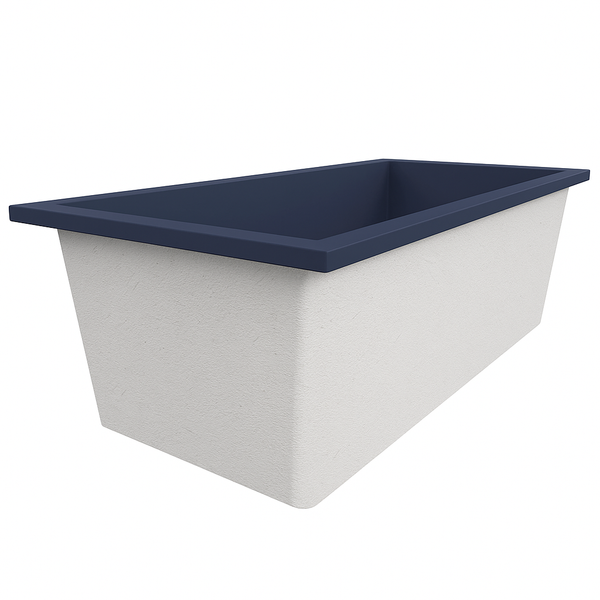 Omnitub Deluxe Plus 1800 x 800 handmade UK deep soaking tub 600mm depth rectangular - dimensions overview 3