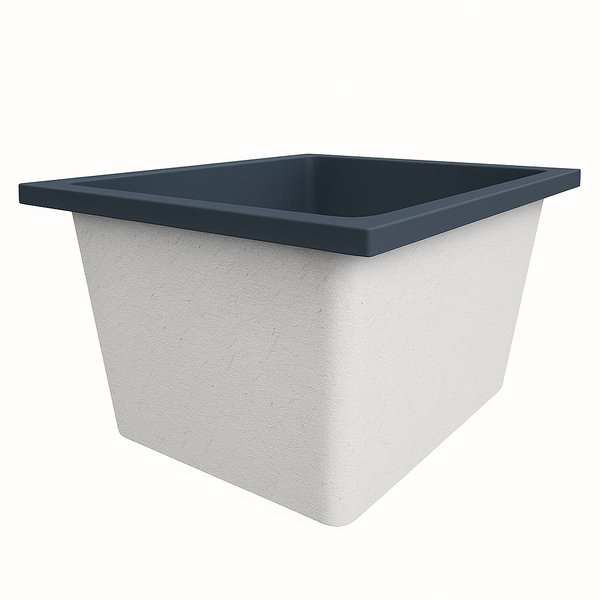 Omnitub Solo Extra 1150 x 900 handmade UK deep soaking tub 600mm depth rectangular - finish and texture 4