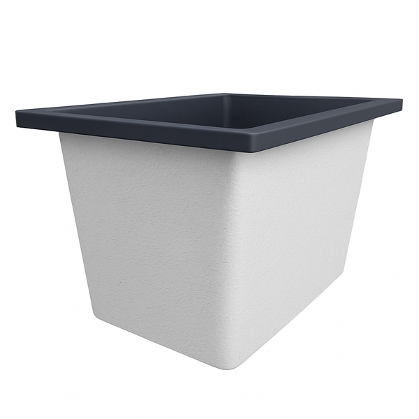 Omnitub Solo Max 1050 x 800 handmade UK deep soaking tub 600mm depth rectangular - close-up detail 3