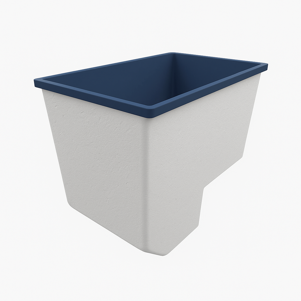 Deep Bathtub With Seat 1100 L x 700 W x 1000 Depth Handmade by Omnitub