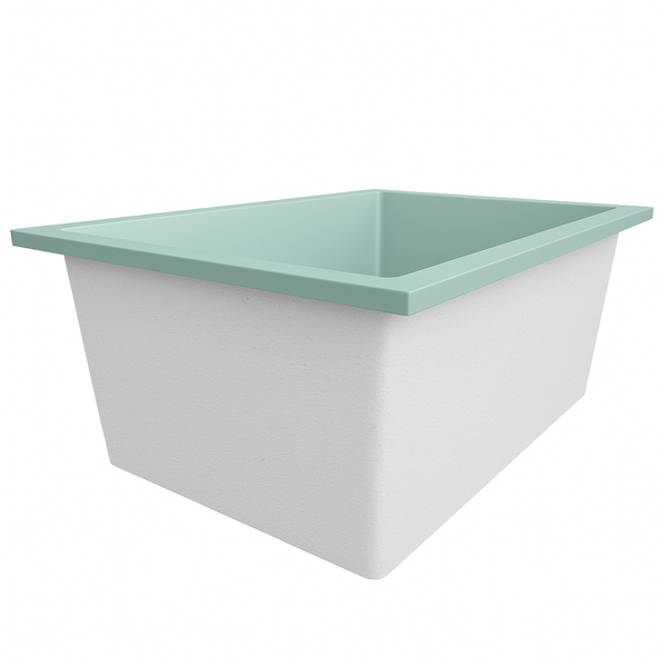 Omnitub Solo Plus 1250 x 1050 handmade UK deep soaking tub 600mm depth wide rectangular - configuration detail 3